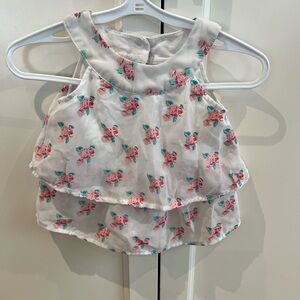 Tiny tummies 0-12’ Floral Sleeveless Kids Top